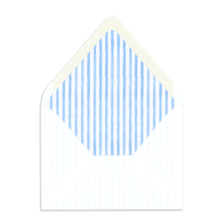 Light Blue Stripe envelope liner to accompany Nautical Personalized Stationery