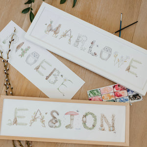 Woodland Custom Name Prints by The Letter Nest