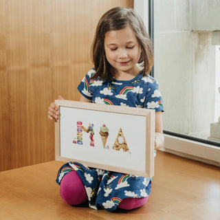 "Mia" with her Dessert Custom Name Print