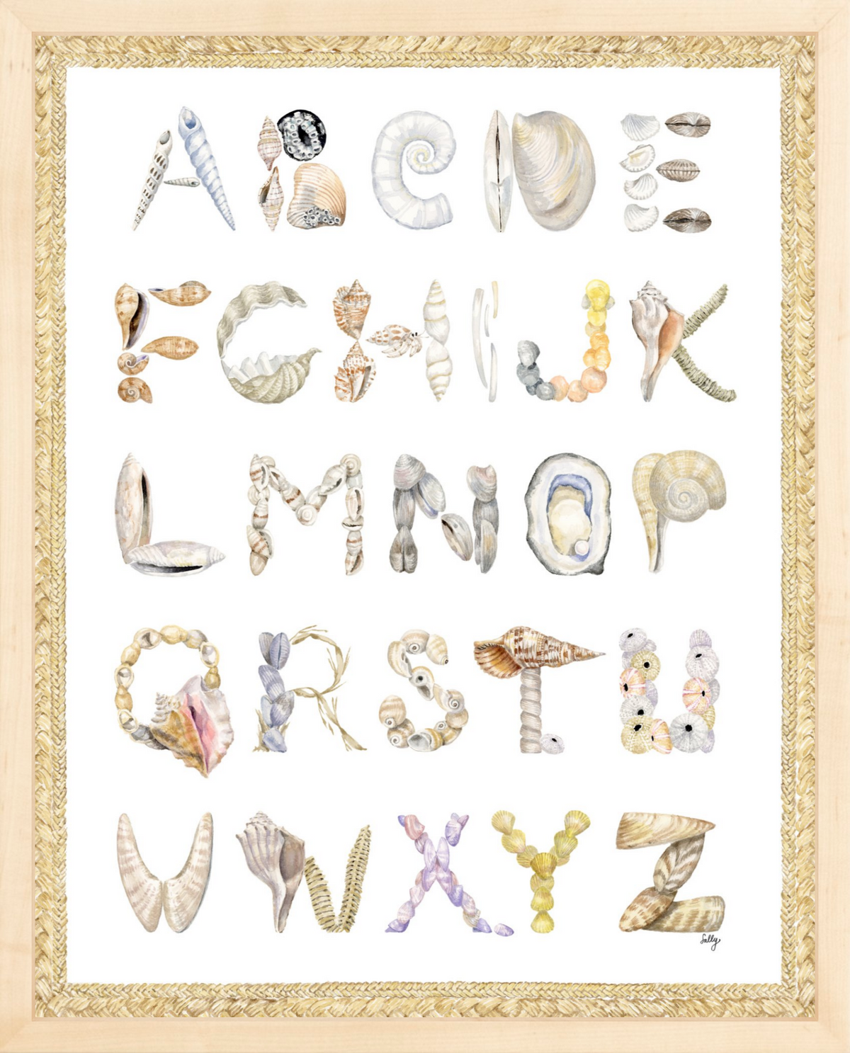 Shell Alphabet Print - The Letter Nest