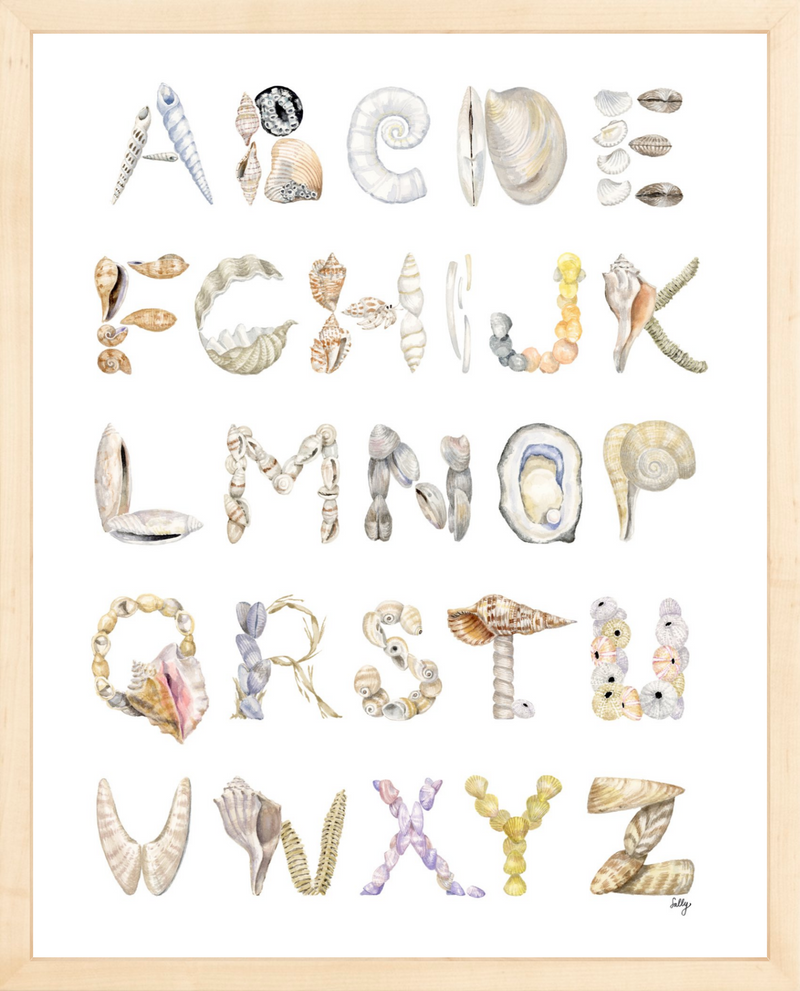 Shell Alphabet Print - The Letter Nest